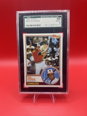 1983 Topps Cal Ripken Jr. 🔥#163 SGC 8!!  *Hall Of Fame*