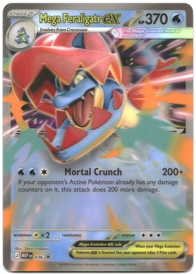 Mega Feraligatr ex Holo Promo Jumbo Cards 036 NM