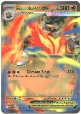 Mega Emboar ex Holo Promo Jumbo Cards 035 NM