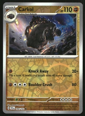 Carkol Reverse Holo Common SV05: Temporal Forces 094/162 NM