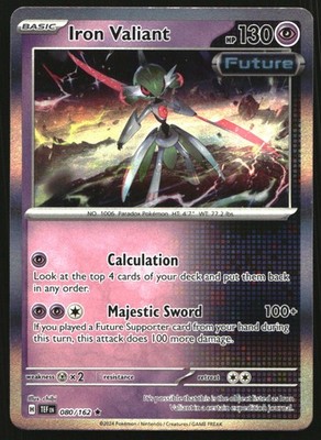 Iron Valiant 080 162 Holo Rare SV05: Temporal Forces 080/162 NM