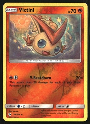 Victini Reverse Holo Rare SM – Lost Thunder 49/214 LP