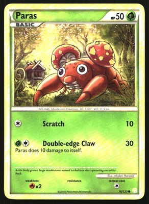 Paras Common HeartGold SoulSilver 76/123 LP