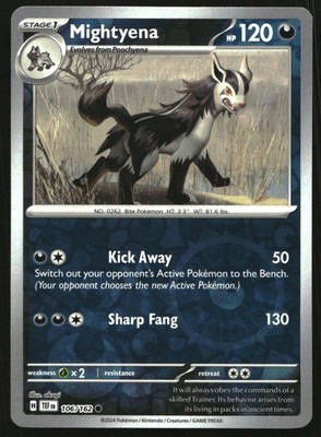Mightyena Reverse Holo Common SV05: Temporal Forces 106/162 NM