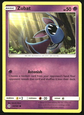 Zubat Common SM Base Set 54/149 LP