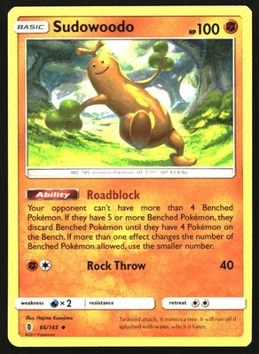Sudowoodo Uncommon SM - Guardians Rising 66/145 MP