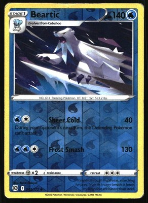 Beartic Reverse Holo Uncommon SWSH09: Brilliant Stars 043/172 NM