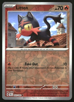 Litten 032 162 Reverse Holo Common SV05: Temporal Forces 032/162 NM