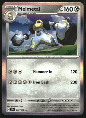Melmetal Holo Rare SV05: Temporal Forces 117/162 NM