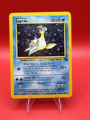 Pokémon Lapras 10/62 Fossil Holo Rare Holo 80 HP EN Unlimited HP