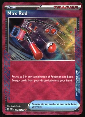 Max Rod Holo ACE SPEC Rare SV: Prismatic Evolutions 116/131 NM