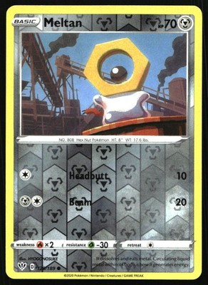 Meltan Reverse Holo Common SWSH03: Darkness Ablaze 129/189 NM