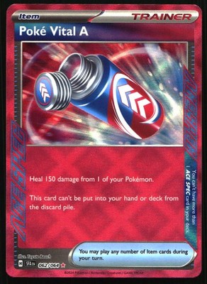 Poke Vital A Holo ACE SPEC Rare SV: Shrouded Fable 062/064 NM