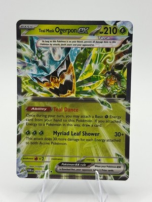 Teal Mask Ogerpon ex Holo Double Rare SV06: Twilight Masquerade 025/167 NM