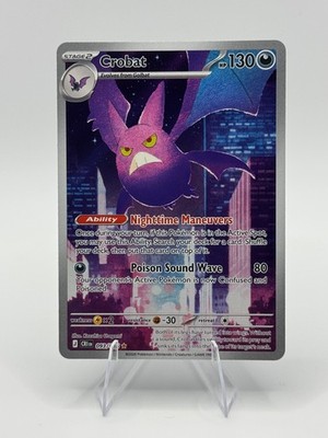 Crobat 093/086 Illustration Rare Pokemon Scarlet & Violet Crossed Rivals NM