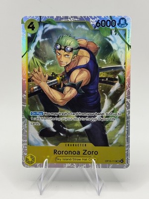 Roronoa Zoro () Foil SR Adventure on Kami's Island OP15-113 NM