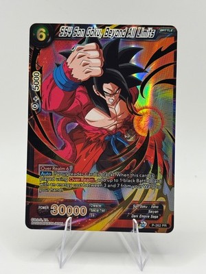 SS4 Son Goku, Beyond All Limits (Gold Stamped) Foil Rare Mythic Booster P-262 NM