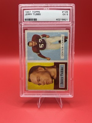1957 TOPPS #125 JERRY TUBBS RC ROOKIE PSA EX 5 CHICAGO CARDINALS