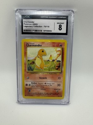 Pokémon Charmander 70/110 Legendary Collection Regular 50 HP Common Basic CGC 8