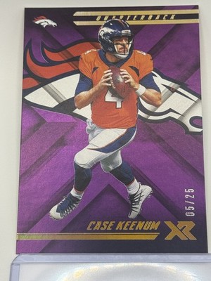 2018 Panini XR #38 Case Keenum Purple #/25