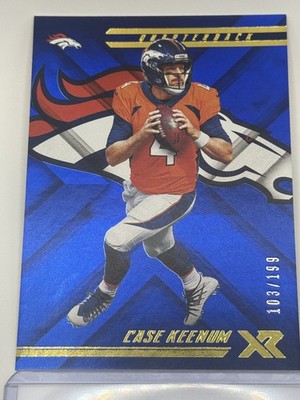 2018 Panini XR #38 Case Keenum Blue #/199