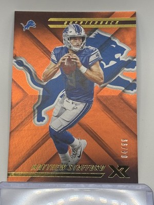 2018 Panini XR #64 Matthew Stafford Orange #/99