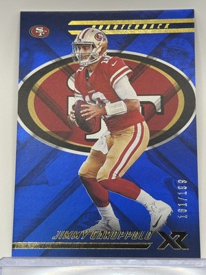 2018 Panini XR #95 Jimmy Garoppolo Blue #/199