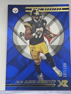 2018 Panini XR #25 JuJu Smith-Schuster Blue #/199