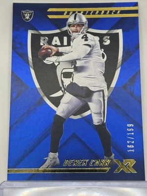 2018 Panini XR #45 Derek Carr Blue #/199