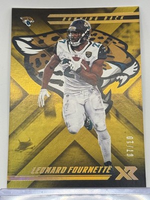 2018 Panini XR #33 Leonard Fournette Gold #/10
