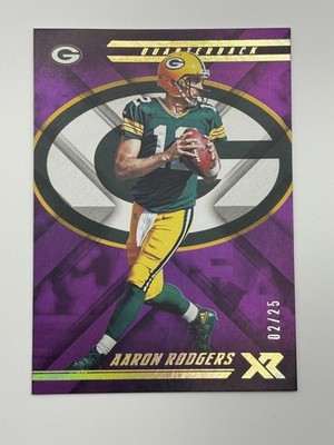 2018 Panini XR #67 Aaron Rodgers Purple #/25