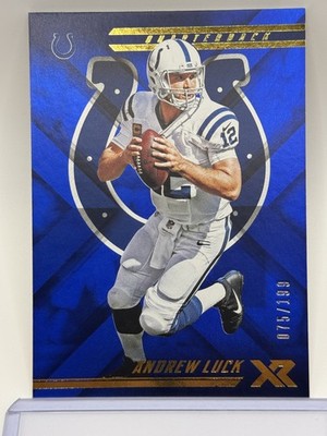 2018 Panini XR #29 Andrew Luck Blue #/199