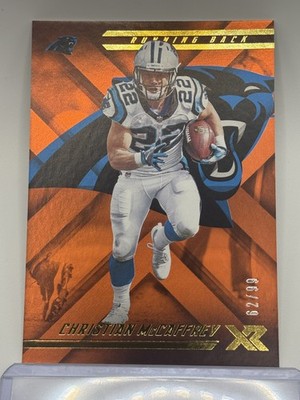 2018 Panini XR #78 Christian McCaffrey Orange #/99