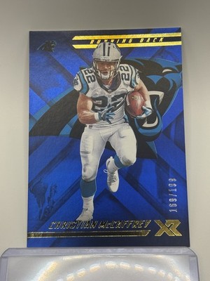 2018 Panini XR #78 Christian McCaffrey Blue #/199