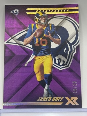 2018 Panini XR #89 Jared Goff Purple #/25