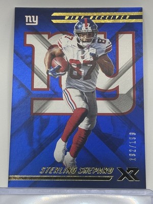 2018 Panini XR #54 Sterling Shepard Blue #/199