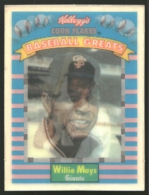 1991 Kellogg’s Corn Flakes Baseball Greats #3 Willie Mays