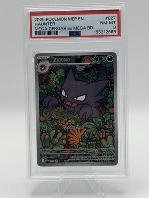 2025 POKEMON MEP EN-ME BLACK STAR PROMO #027 HAUNTER MEGA GENGAR EX MEGA PSA8